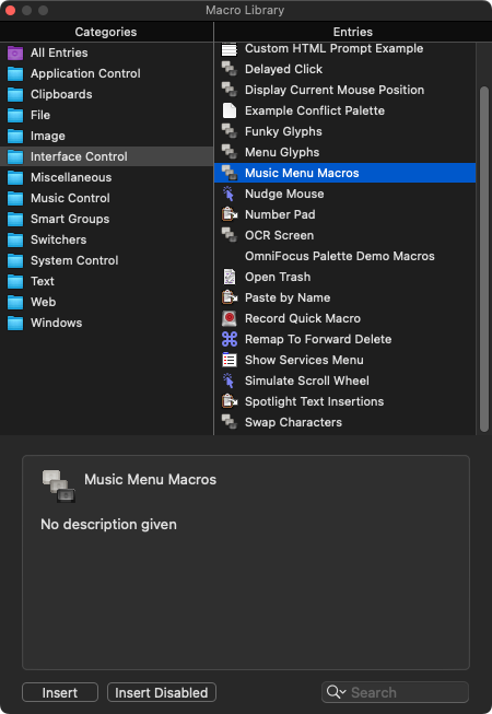 Macro Library Keyboard Maestro